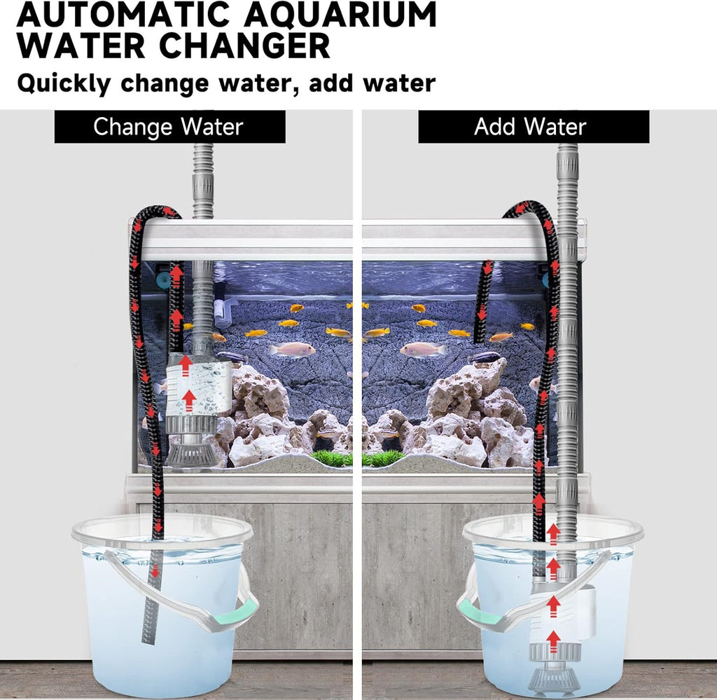 6 in 1 Aquarium Gravel Cleaner Siphon Kit, 30W, 320GPH G307730