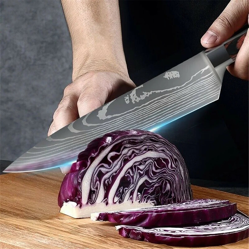 5 PCS Kitchen Knife Boxed Set with Sheaths C139