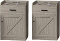 Walnut Wood Nightstand with Storage Drawer set of 2 R63950