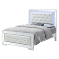 Contemporary Wood King Panel Bed in White Finish J235510