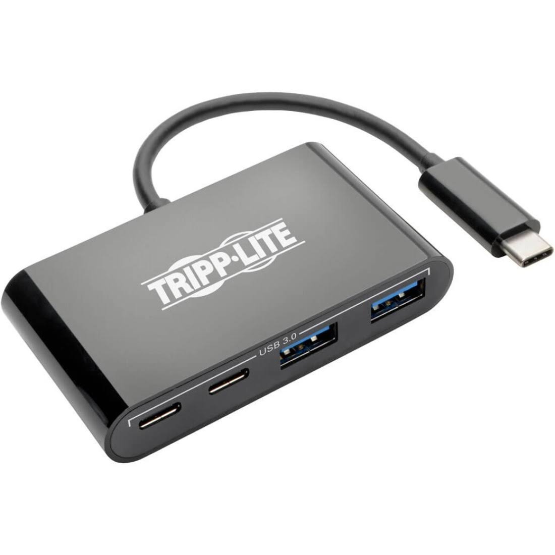 USB C Hub Adapter with 2x USB Type C & 2x USB-A Black H59025