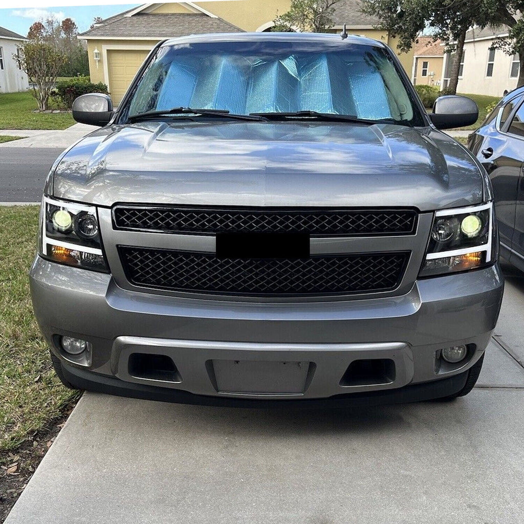 Mesh Front Hood Bumper Grille Grill for 2007-2014 Chevy Tahoe/Suburban/Avalanche X599
