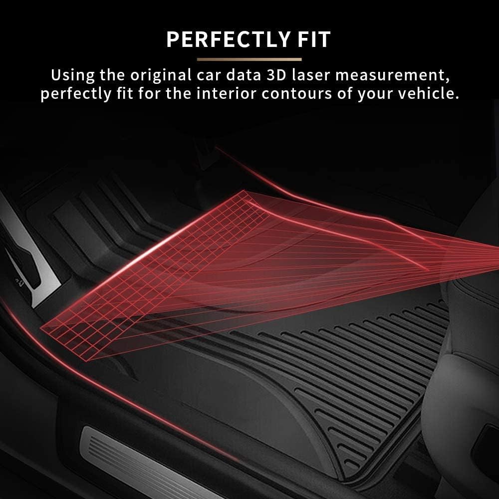All Weather Car Floor Mats Front & 2nd Seat Floor Liners I938662
