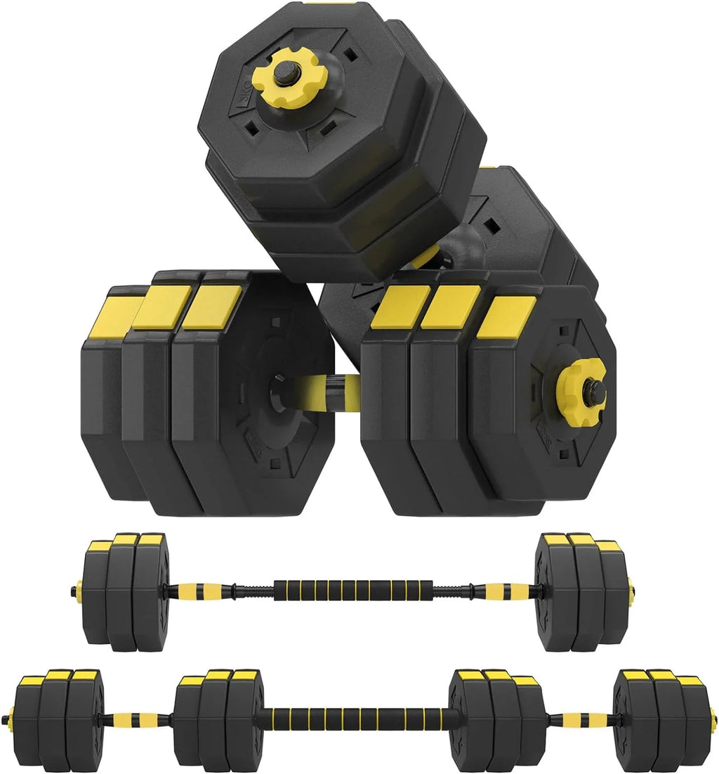 Adjustable Dumbbells Set 55LB 66LB 3 in 1 J4178