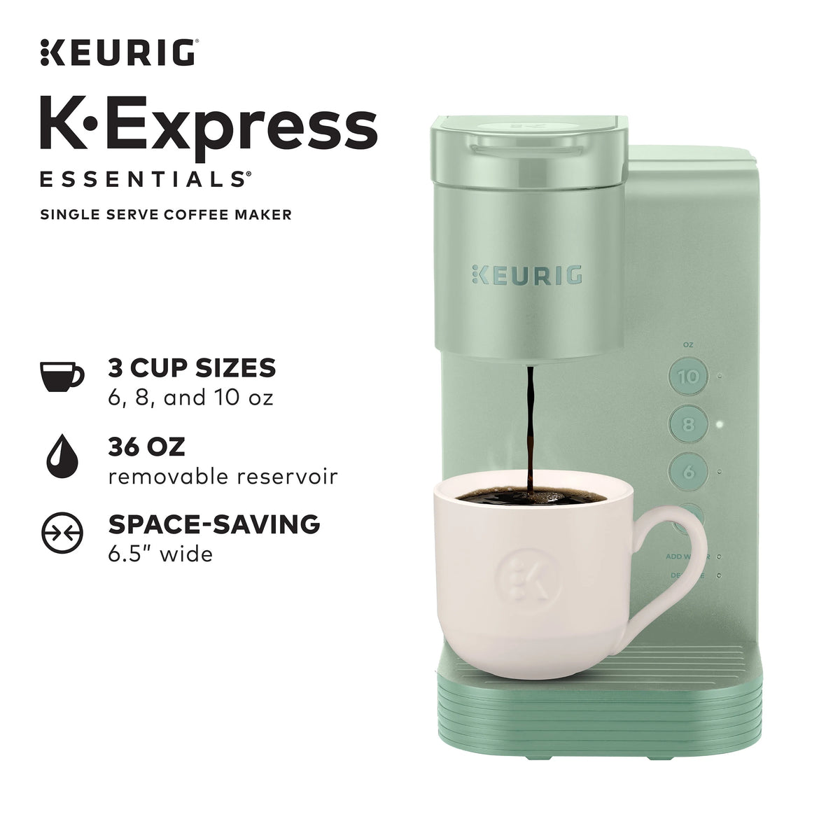Single Serve K-Cup Pod Coffee Maker, Black Q876592