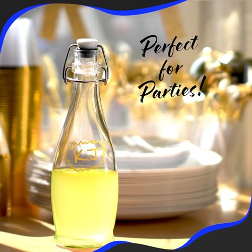 12 Pack 17 oz Glass Bottle Set with Swing Top Stoppers P227