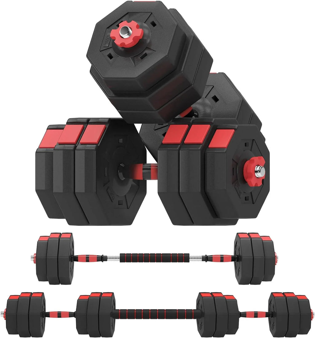 Adjustable Dumbbells Set 55LB 66LB 3 in 1 J4178