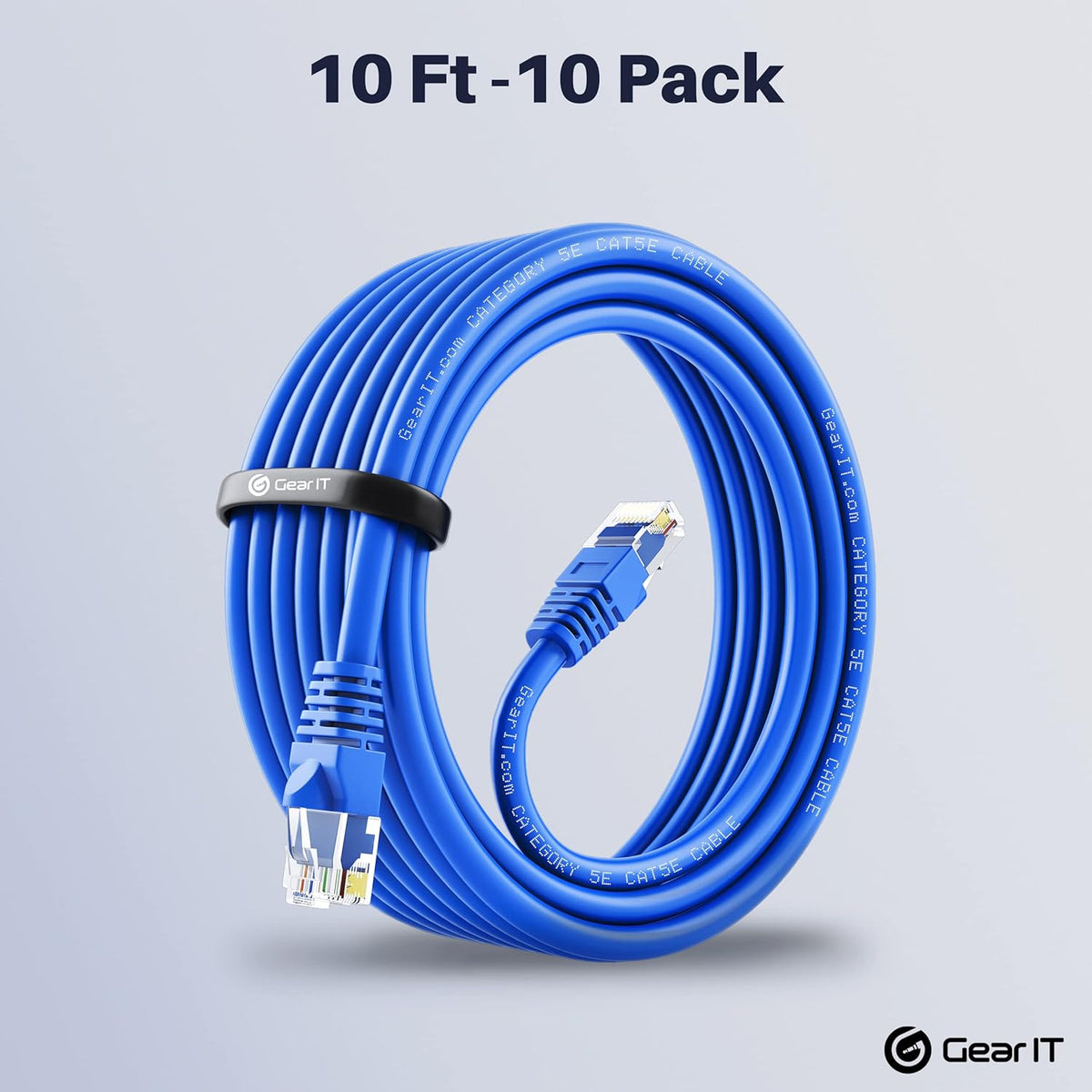 100-Pack Cat5e Ethernet Patch Cable 1.5 Feet Blue C11716