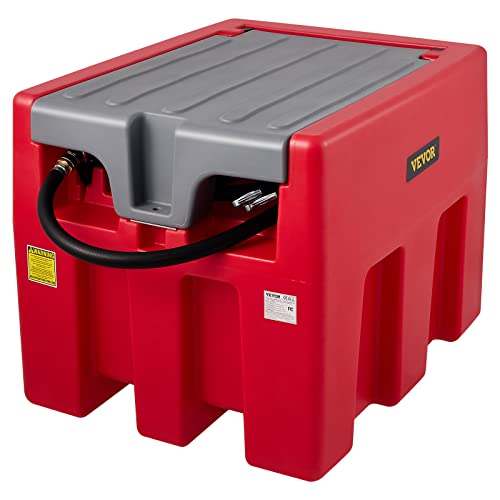58 Gallon 10 GPM Diesel Fuel Tank with 12V Electric Transfer Pump and 13.1ft Rubber Hose Z79156
