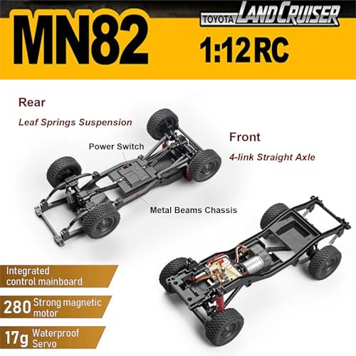 1/12 Scale 4x4 RC Crawler Truck with 2 Batteries F588