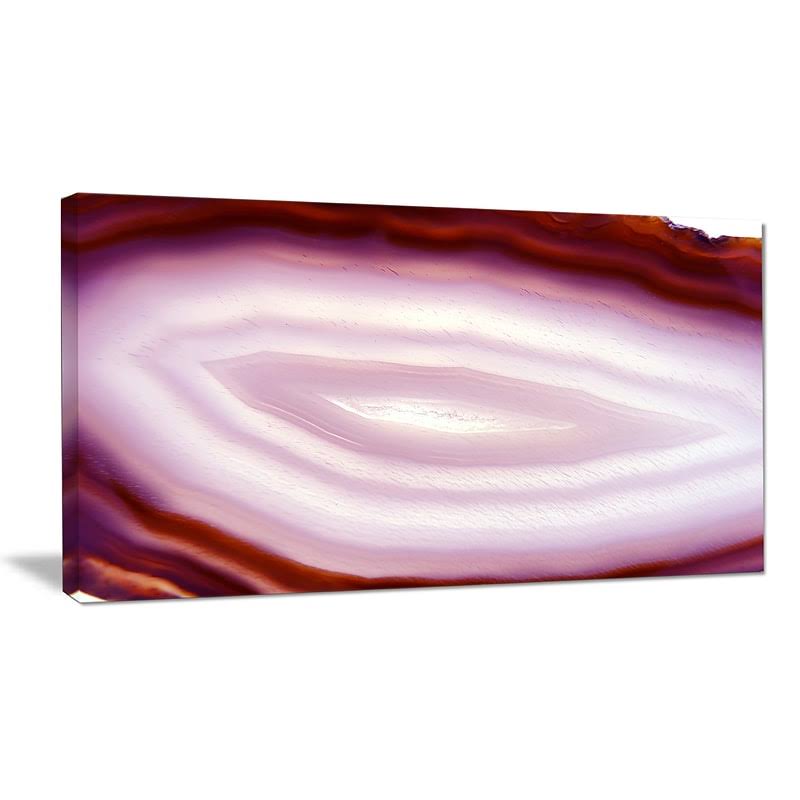 Pink Agate Geode Geological Crystals Canvas Artwork R807