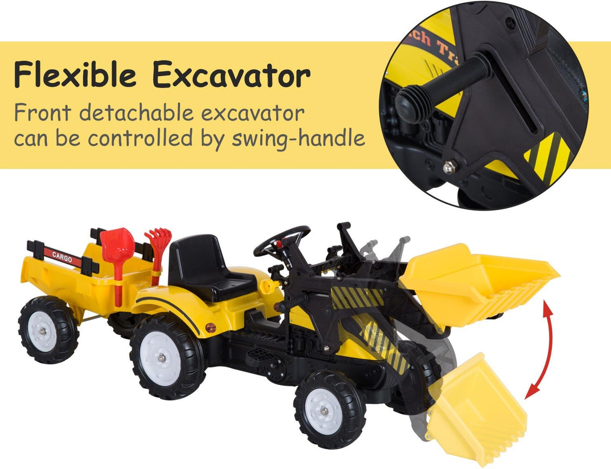 Ride-On Kids Bulldozer Toy with Dirt Bucket I433