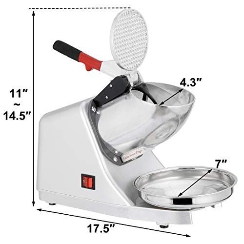 Electric Ice Shaver Ice Crusher Snow Cone Maker 300W 145 lbs T651