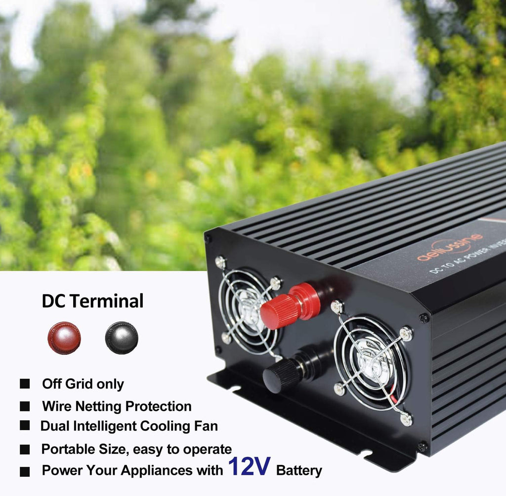 1000W Pure Sine Wave Power Inverter with LCD Display USB Port R60300