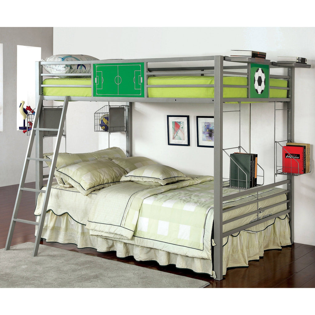 Green Metal 5-Piece Bunk Bed Set X1467