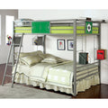 Green Metal 5-Piece Bunk Bed Set X1467