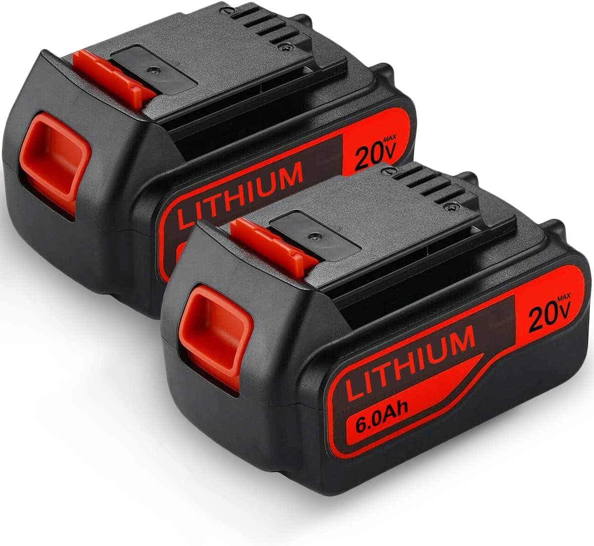 2 Pack 6.0Ah 20V Max Replacement Lithium Battery S3297