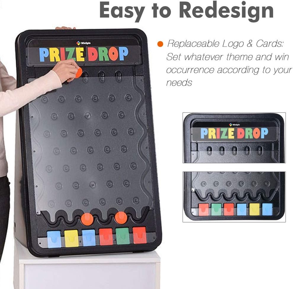 30 Prize Drop Plinko Board Disk Drop Game 6 Slots with 10 Pucks S4888