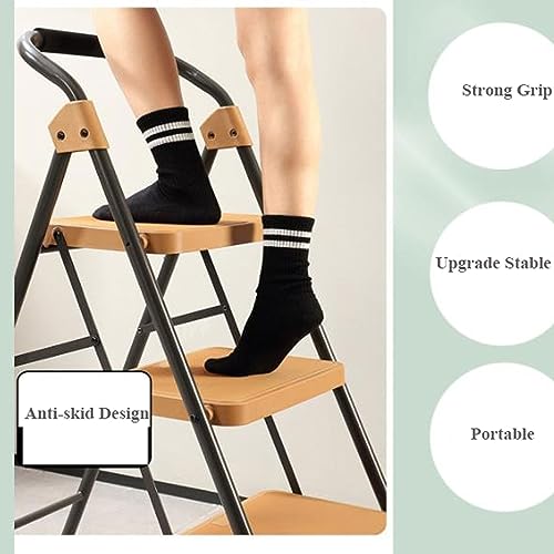 3 Step Folding Ladder with Non-Slip Pedals W91352