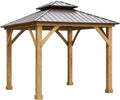 10x10 Hardtop Gazebo with Wooden Frame P3490