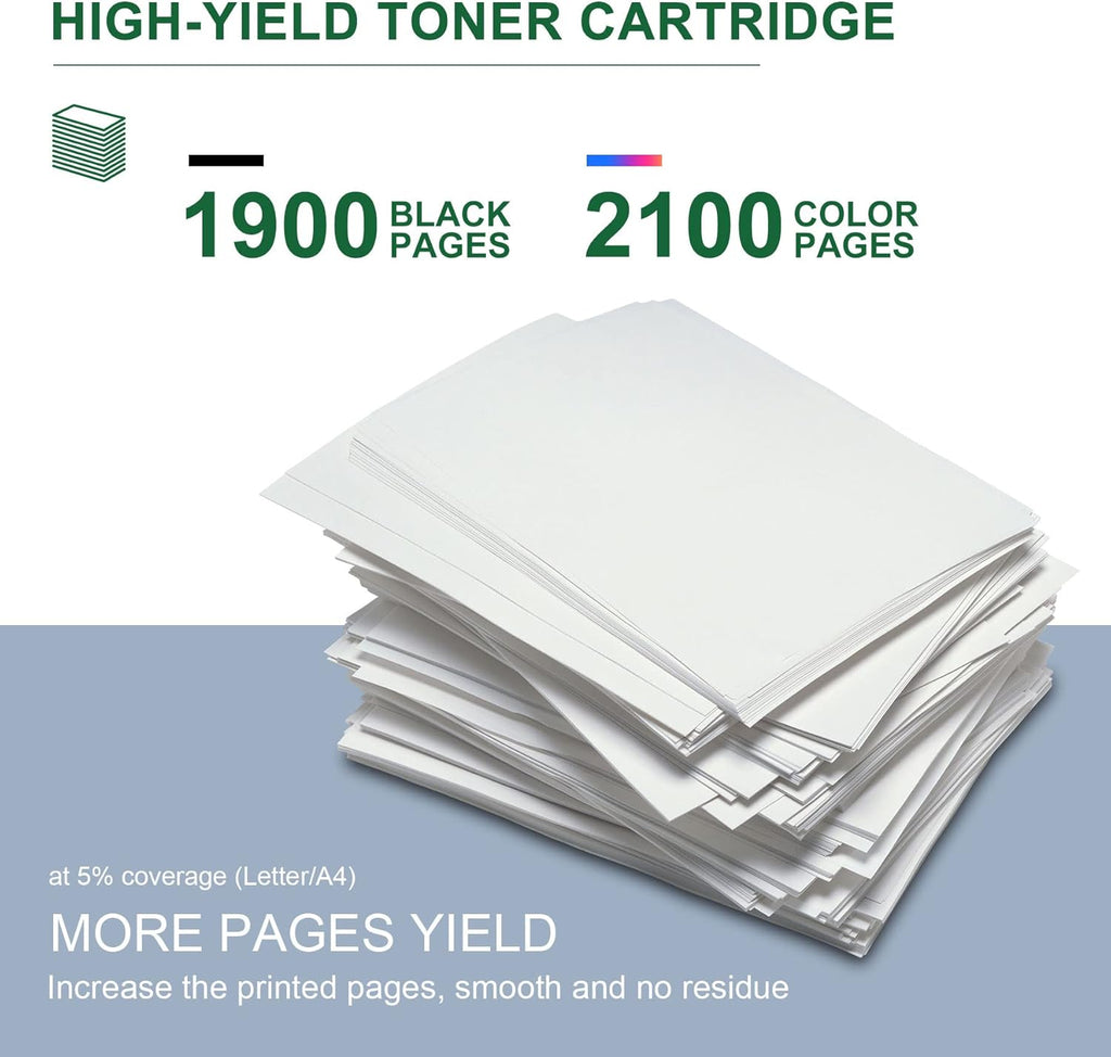 4 Pack Toner Cartridge Replacement K543