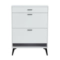 Grey Shoe Storage Cabinet With Metal Legs D177155