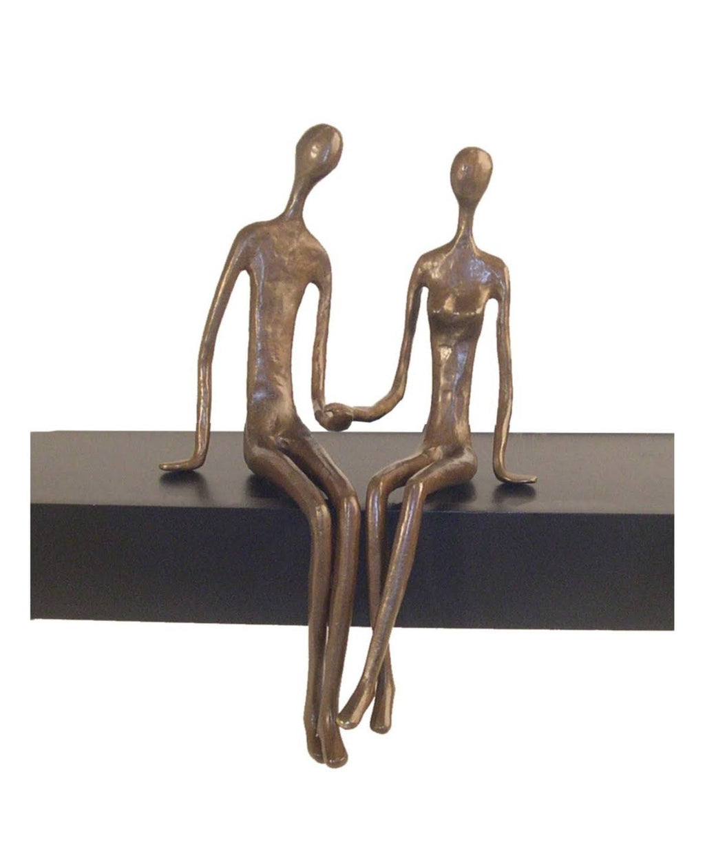 Cast Bronze Sitting Couple O8831