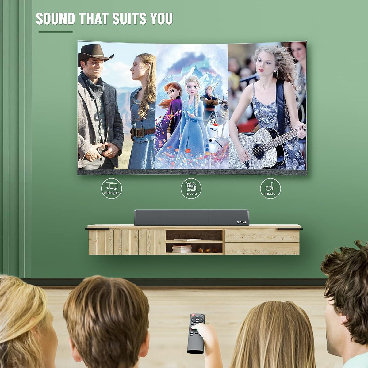 80 Watt Wired and Wireless Bluetooth 2.0 Channel Sound Bar H43553