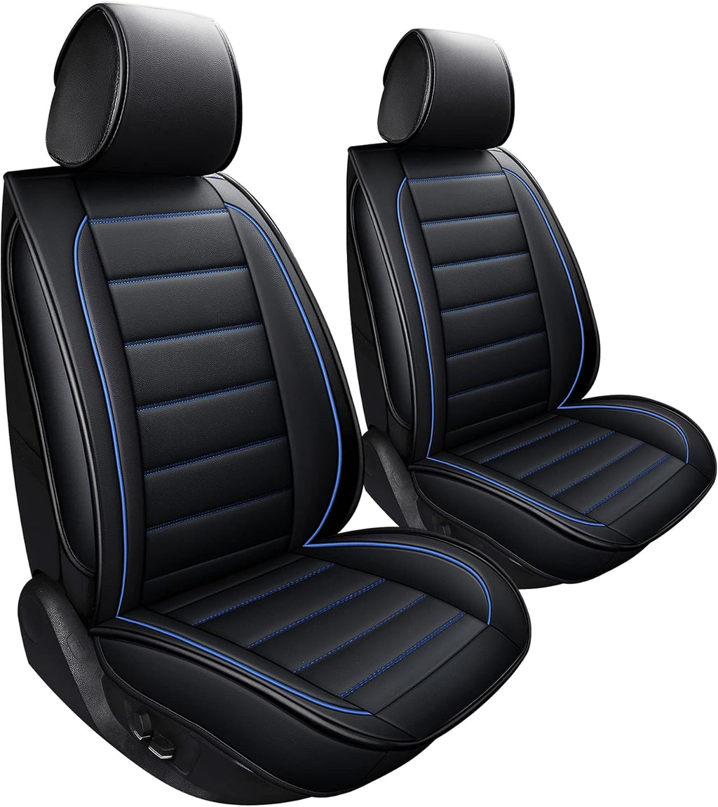 Waterproof Faux Leatherette Car Seat Covers Black Red Full Set B63418