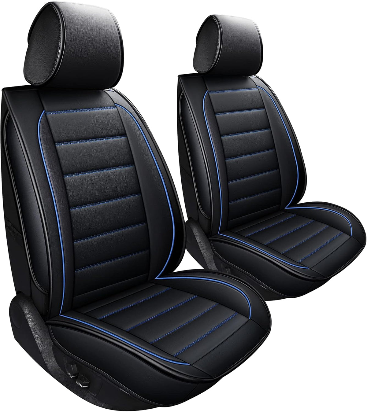 Waterproof Faux Leatherette Car Seat Covers Black Red Full Set B63418
