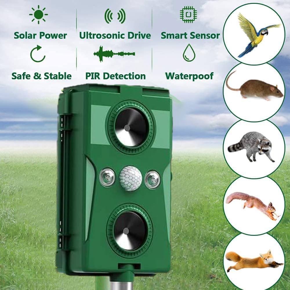 Solar Ultrasonic Repellent Waterproof with Motion Detector S9956