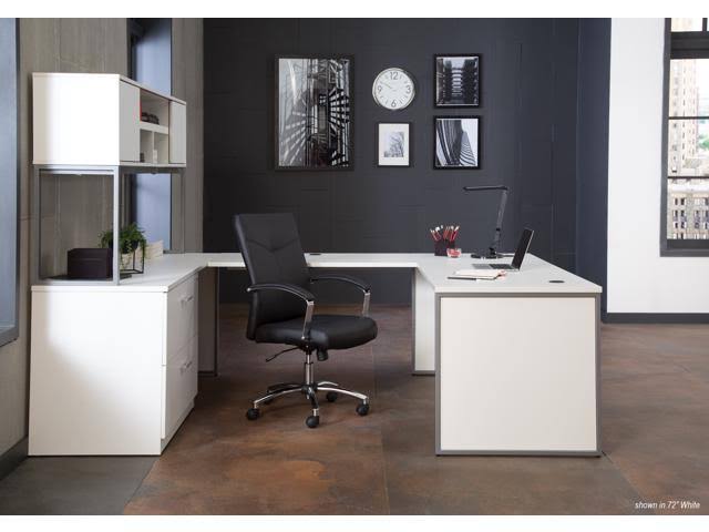 White Office Cabinet with Doors B40780