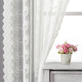 Scalloped Lace Sheer Curtains 2 Panels T3619