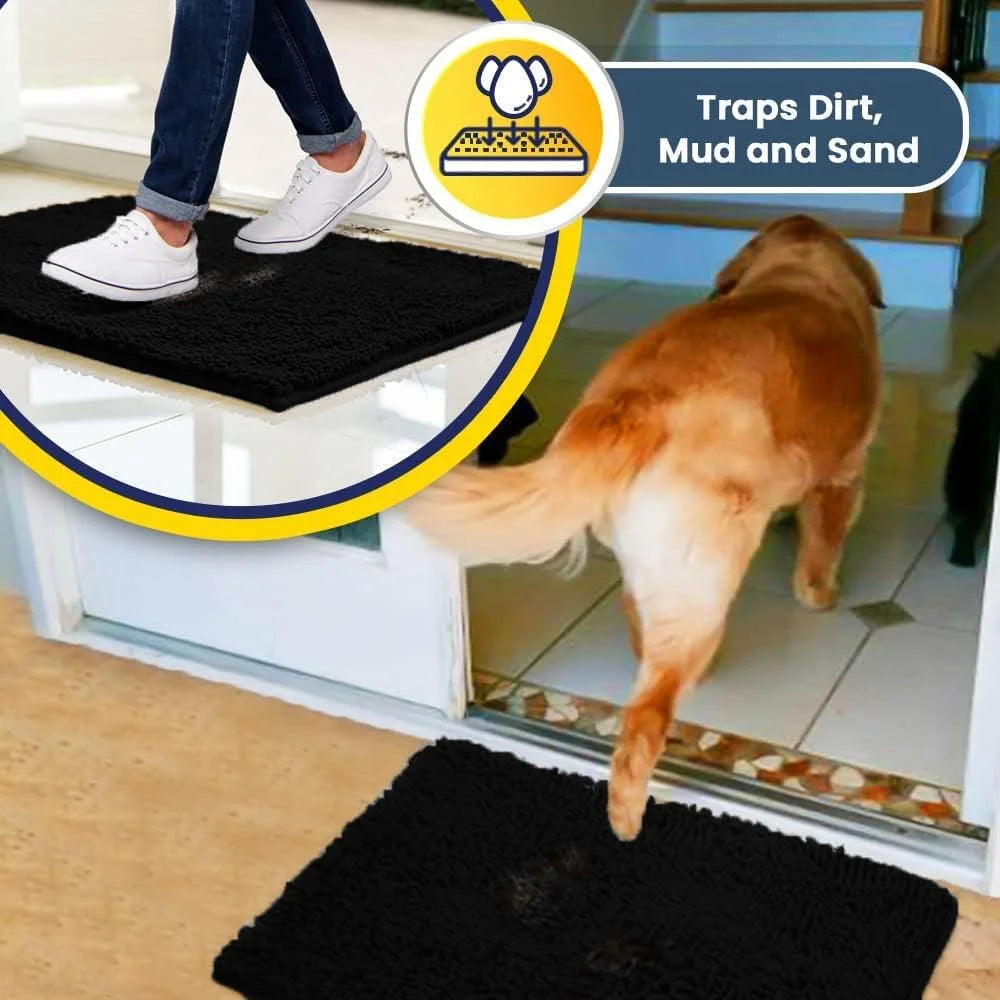 Black Runner 24"X60" Microfiber Door Mat A5161