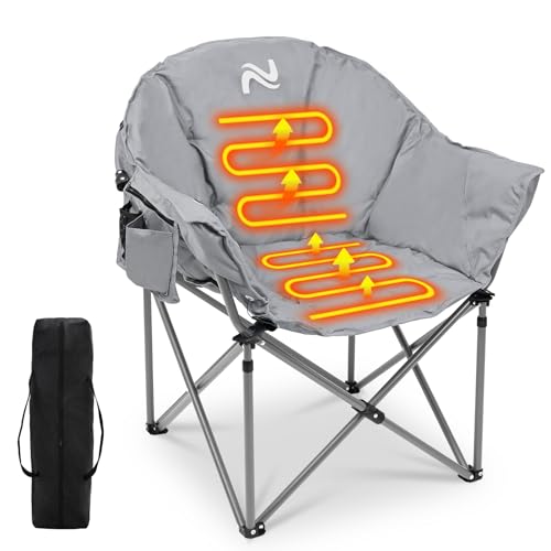 Heated Folding Camping Chair, Supports 500 Lbs H580121