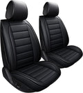 Waterproof Faux Leatherette Car Seat Covers Black Red Full Set B63418