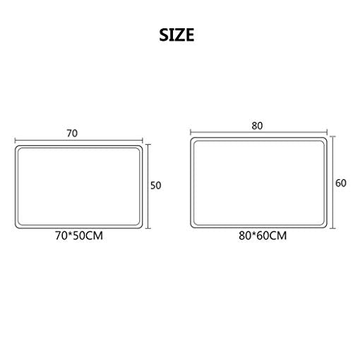 Gold Metal Rectangle Wall-Mounted Mirror 70 X 50Cm N520