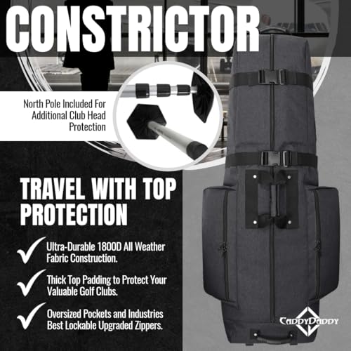 Soft-Sided Golf Travel Bag Cover with Wheels S463041