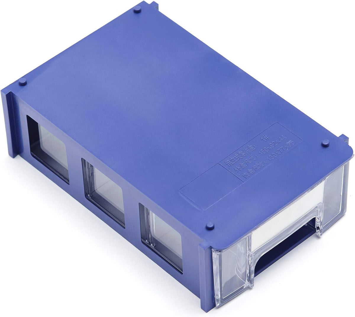 Blue Plastic Storage Drawers Set of 10 E86298