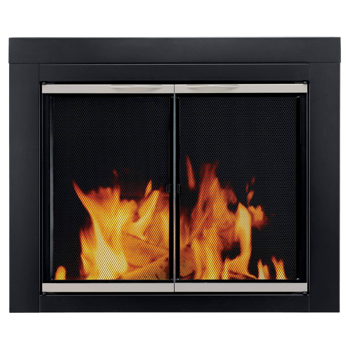 Black Small Fireplace Glass Door R5076