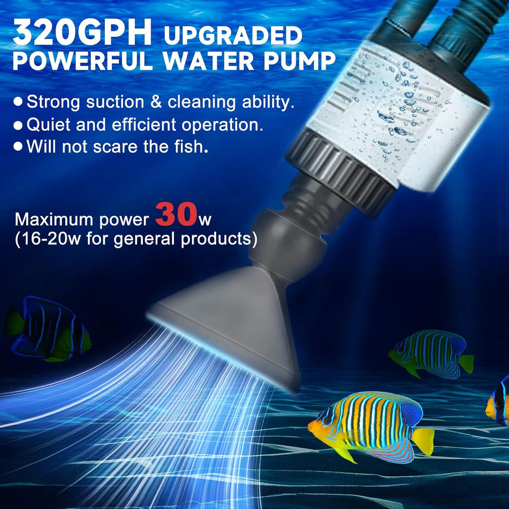 6 in 1 Aquarium Gravel Cleaner Siphon Kit, 30W, 320GPH G307730