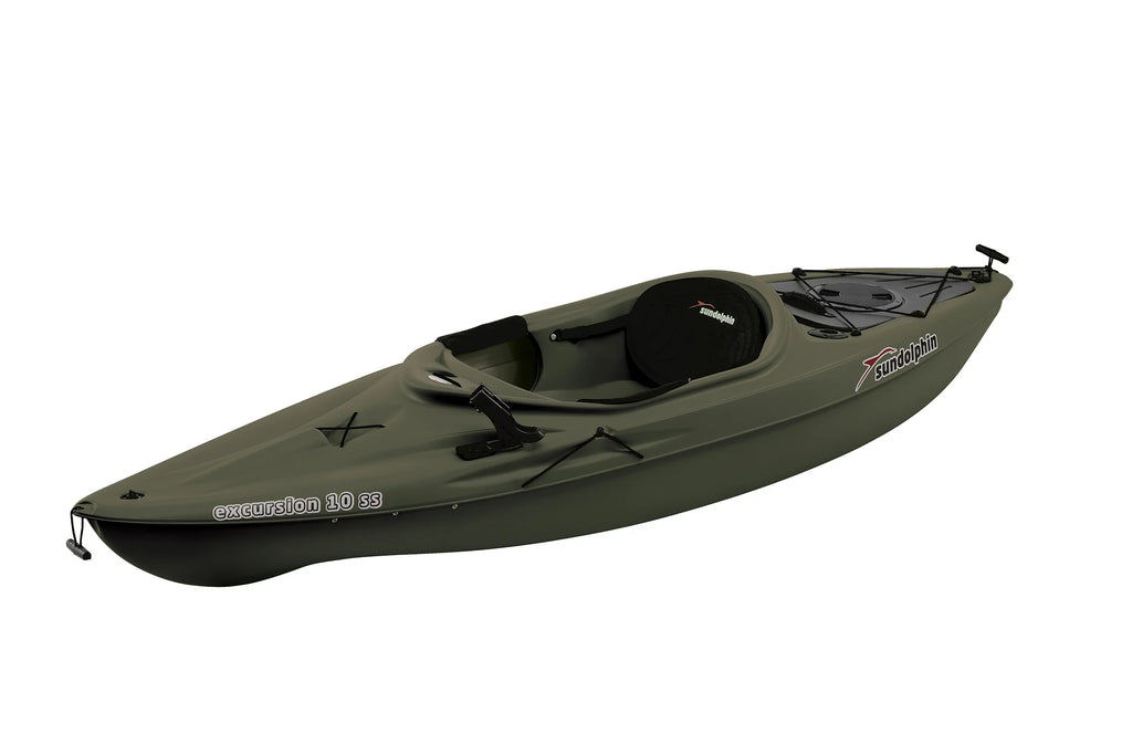 Olive Sit-in Angler Kayak with Paddle G57992