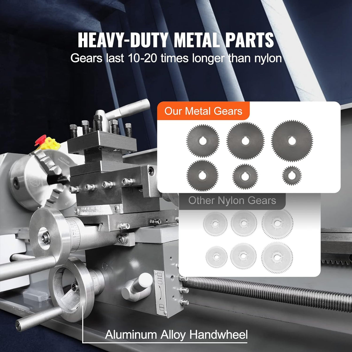 8.3'' x 29.5'' Precision Benchtop Metal Lathe with Tool Box U612352