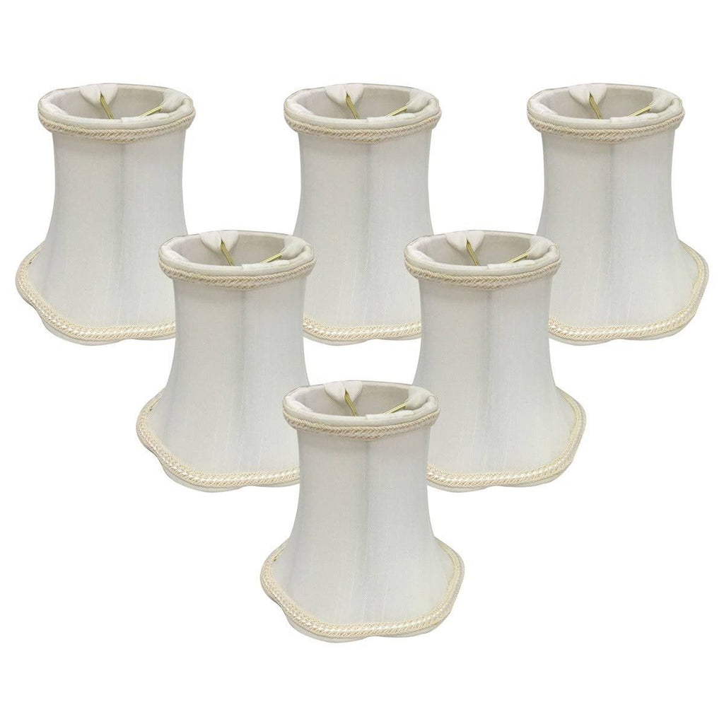 5x22 White Bell Candelabra Shade D746