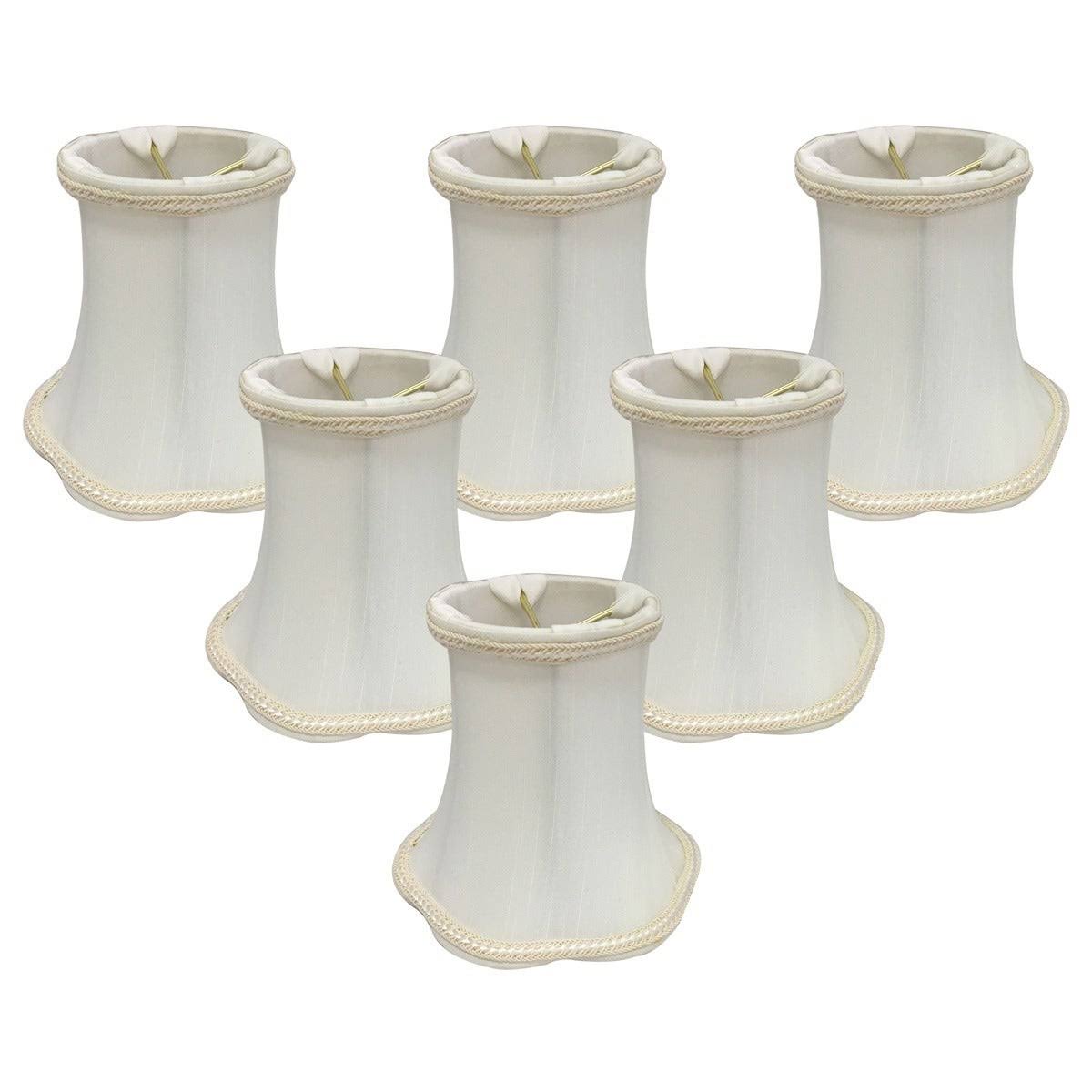5x22 White Bell Candelabra Shade D746