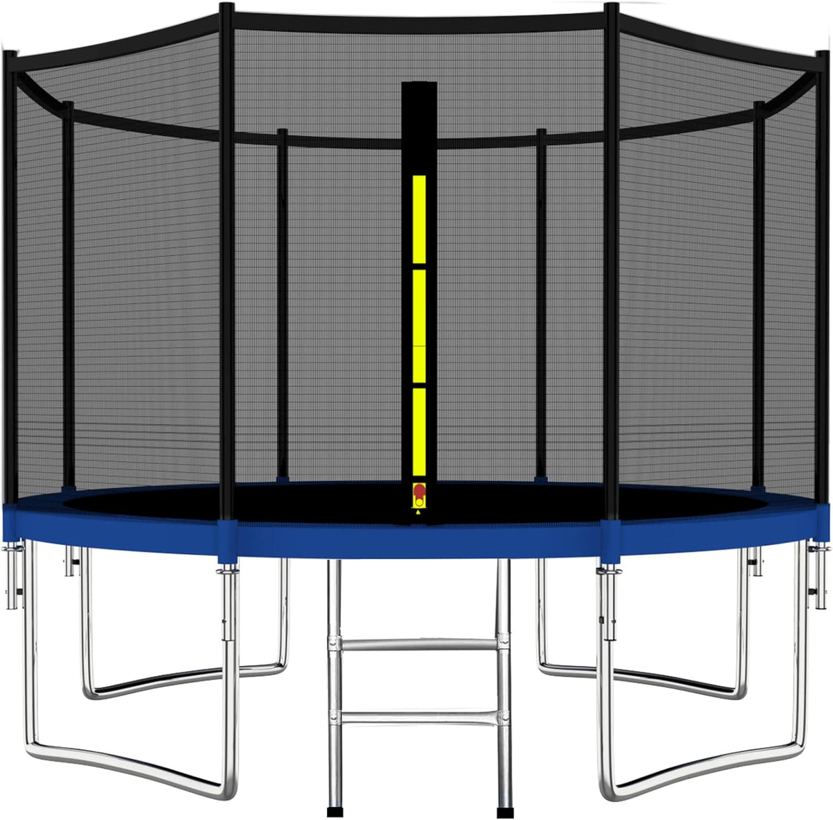ASTM Certificated Trampoline with Safety Enclosure Net & Spring Pad Waterproof Jump Mat & Ladder O382