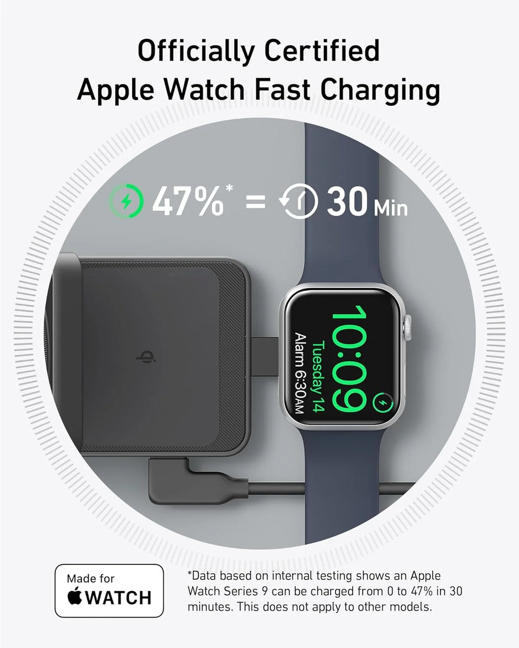 3-in-1 Wireless Charging Station with 40W USB-C Charger A299300