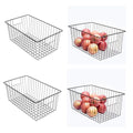 16 inch Upright Freezer Organizer Baskets, Black, Pack 3 Q90998