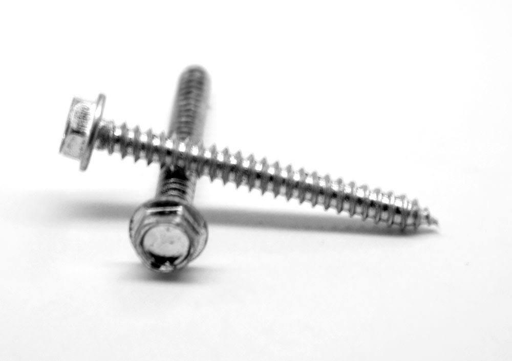 1/4-14 x 3 1/2 Sheet Metal Screw Hex Washer Head Type AB Zinc Plated Low Carbon Steel B38951