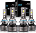 9005 High Beam + H11 Low Beam LED Headlight Bulbs, 6000K Cool White, Pack of 4 L33480